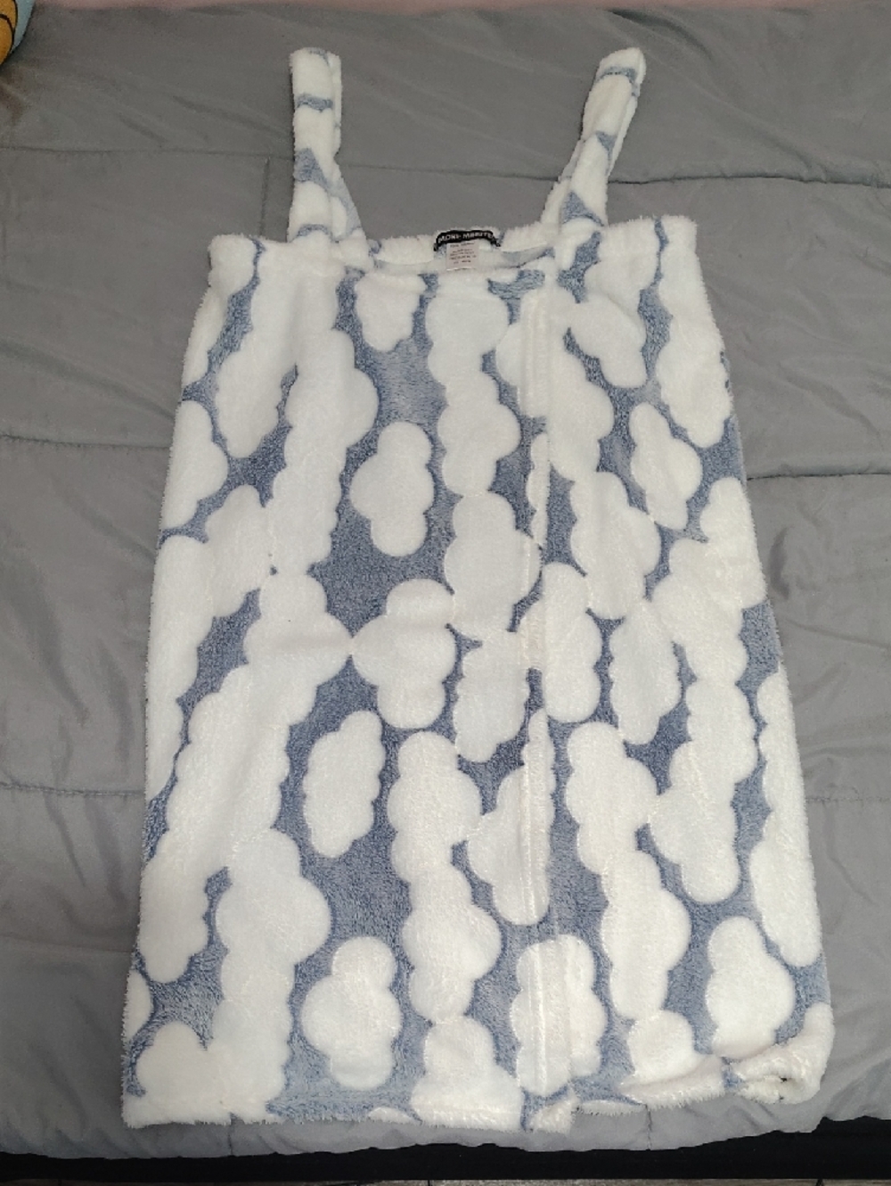Plush Cloud Print Strap Robe - Picture 3 of 5
